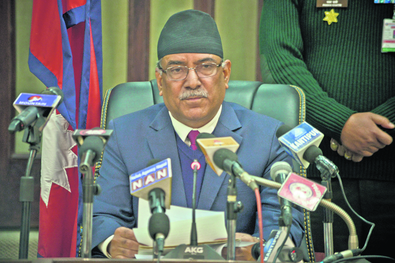 PM Puspa Kamal Dahal addressing the nation 04.jpg